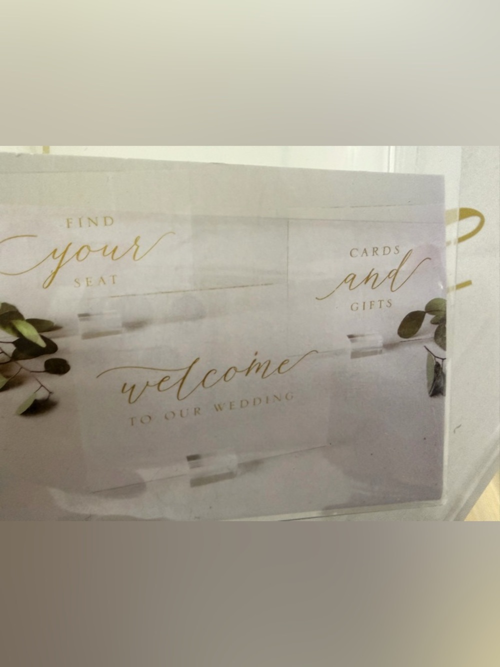 Gold Script 'Welcome' Wedding Sign - Picture 5 of 5